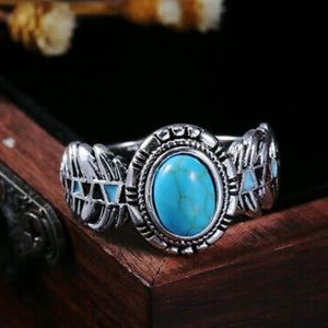 COPY - NWT Leather 925 Silver Oval Cut Turquoise …